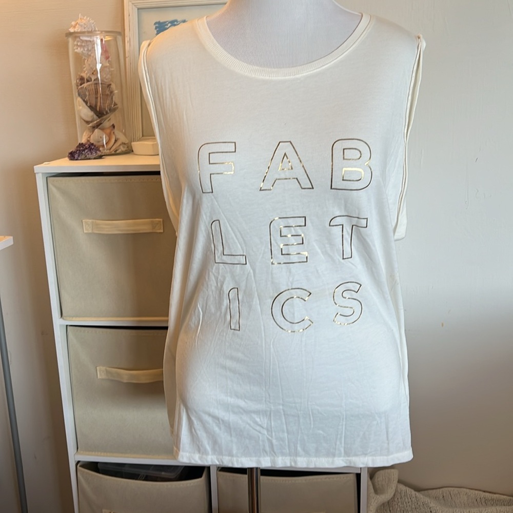 Fabletics Beige Muscle T Shirt XXL - Picture 4 of 5